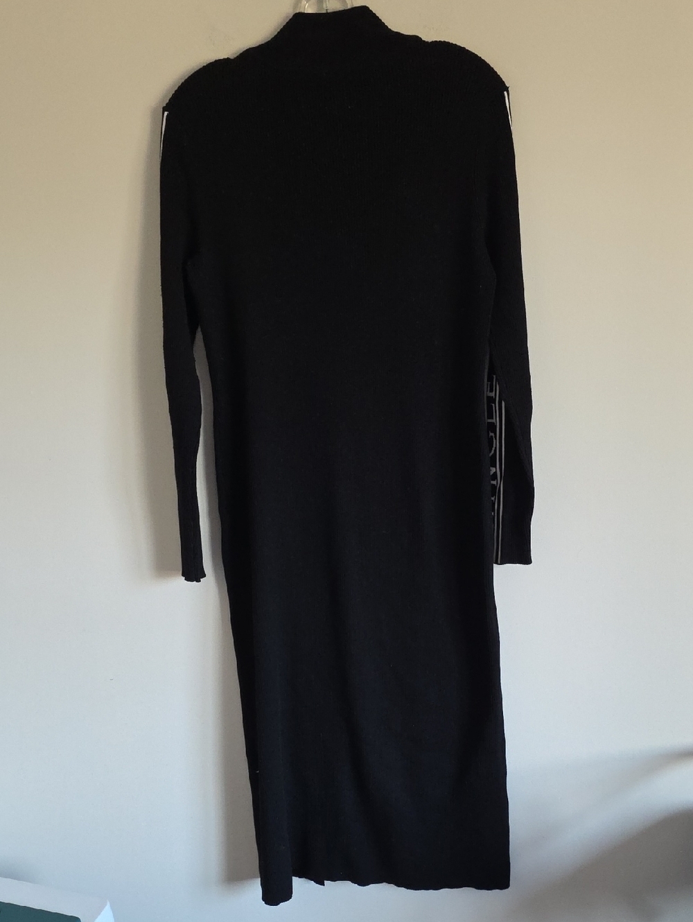 Pringle of Scotland x H&M | Ribbed Knit Turtleneck Midi Dress Black Sz L - Picture 6 of 8